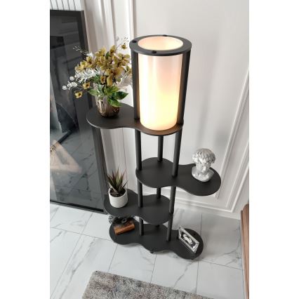 Golvlampa med hyllor NOTO 1xE27/40W/230V svart