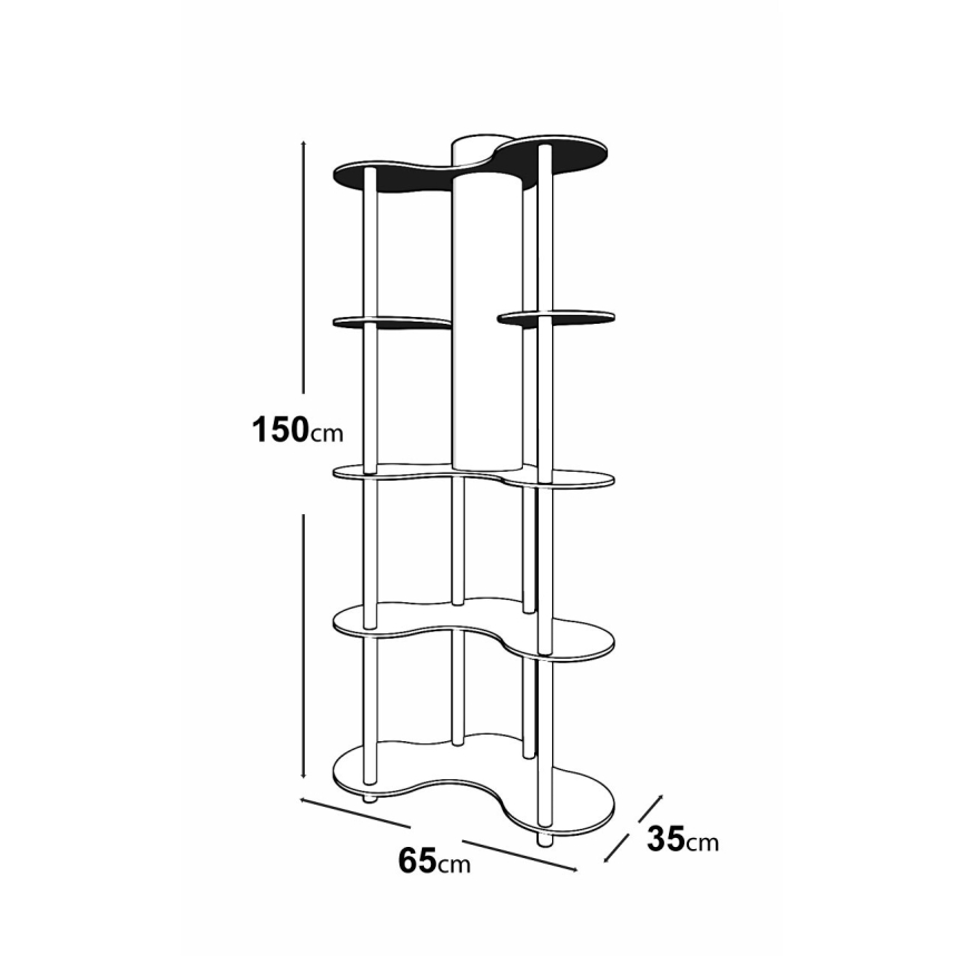 Golvlampa med hyllor NOTO 1xE27/40W/230V svart