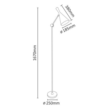 Golvlampa MODERN 1xE27/20W/230V svart