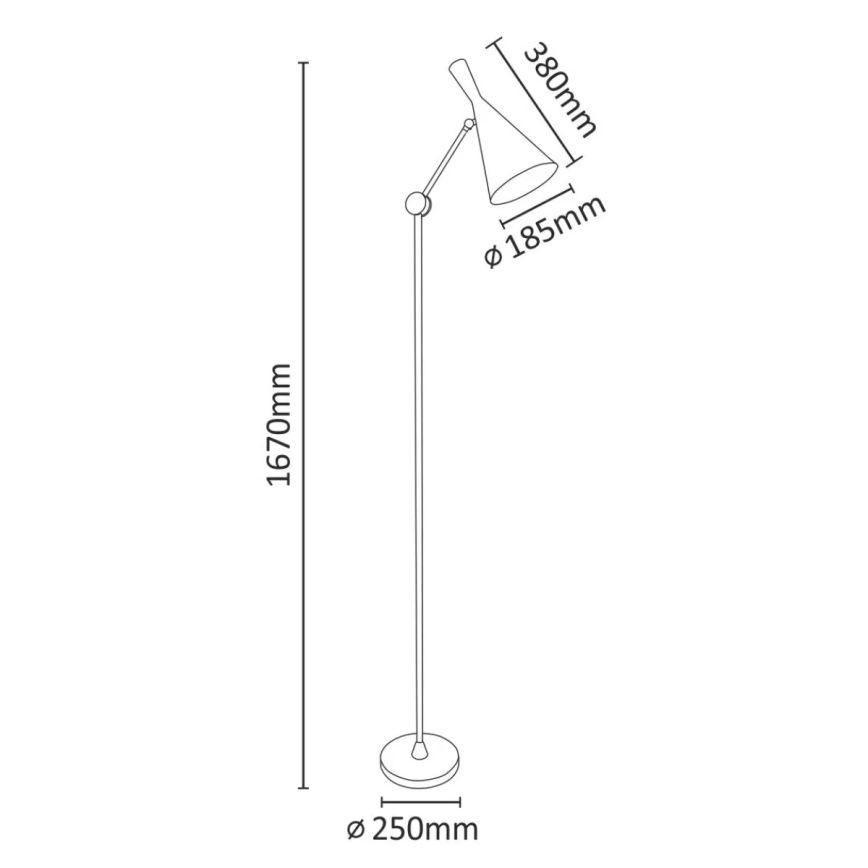 Golvlampa MODERN 1xE27/20W/230V vit