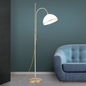 Golvlampa OLD LAMP 1xE27/40W/230V vit/mässing