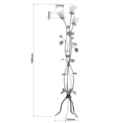 Golvlampa  ROSALIA 3xE14/40W/230V gul 