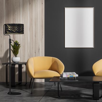 Golvlampa  SENSO 1xE27/40W/230V + 1xGU10/7W svart