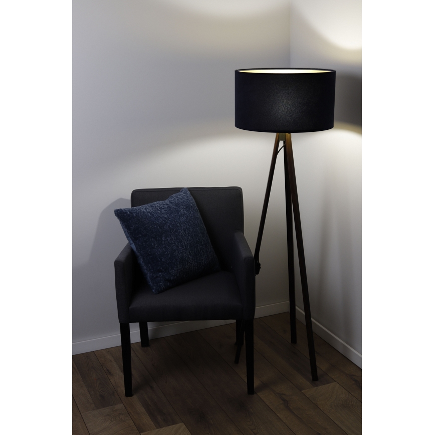 Golvlampa STANDART 1xE27/60W/230V blå/wenge