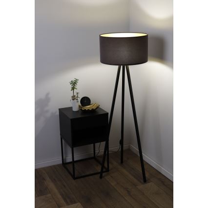 Golvlampa STANDART 1xE27/60W/230V grå/wenge