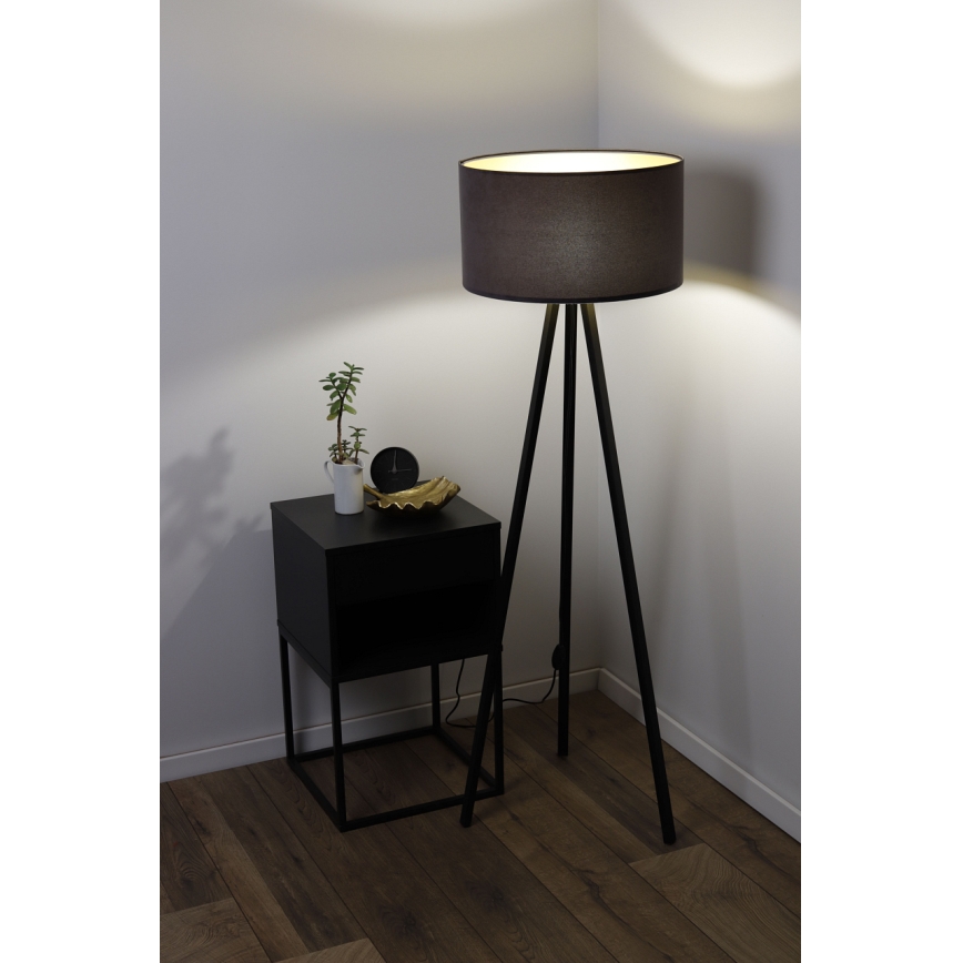 Golvlampa STANDART 1xE27/60W/230V grå/wenge