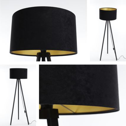 Golvlampa STANDART 1xE27/60W/230V svart/wenge