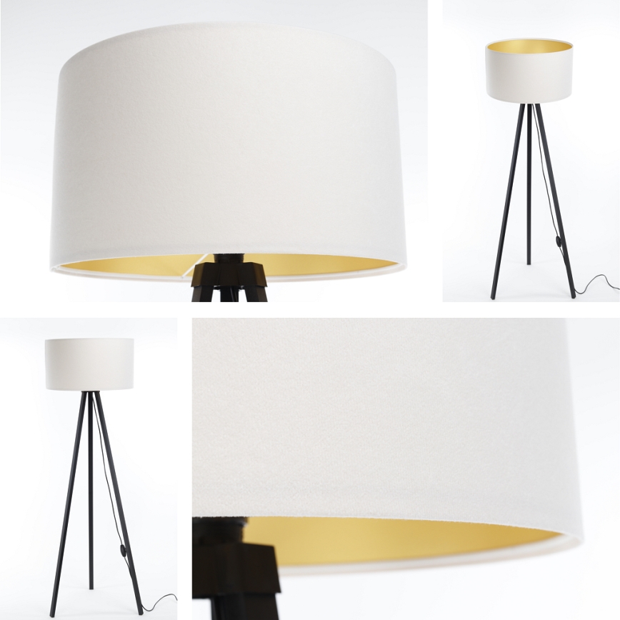 Golvlampa STANDART 1xE27/60W/230V vit/wenge