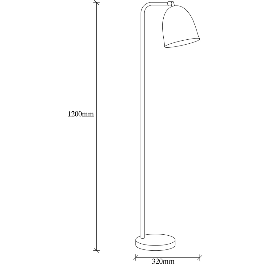 Golvlampa TATTOO 1xE27/40W/230V svart