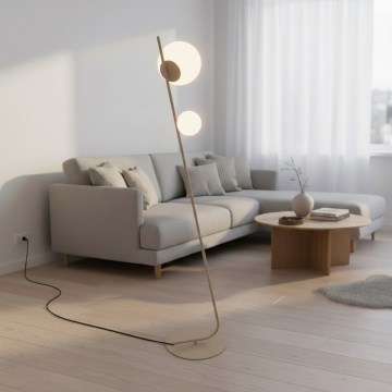 Golvlampa TATU 2xG9/8W/230V beige