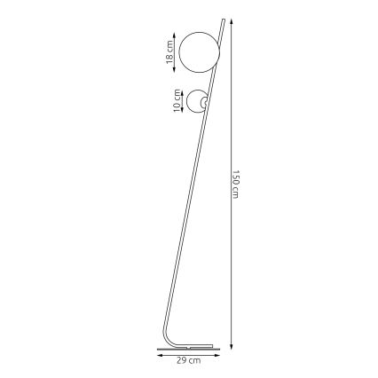 Golvlampa TATU 2xG9/8W/230V beige