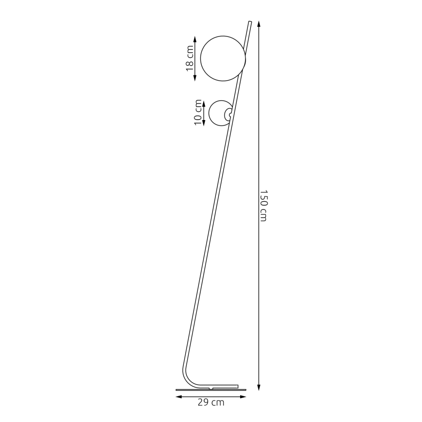 Golvlampa TATU 2xG9/8W/230V orange
