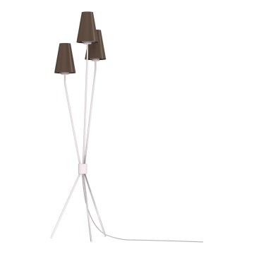 Golvlampa TREFOT 3xE14/15W/230V brun/krämfärgad