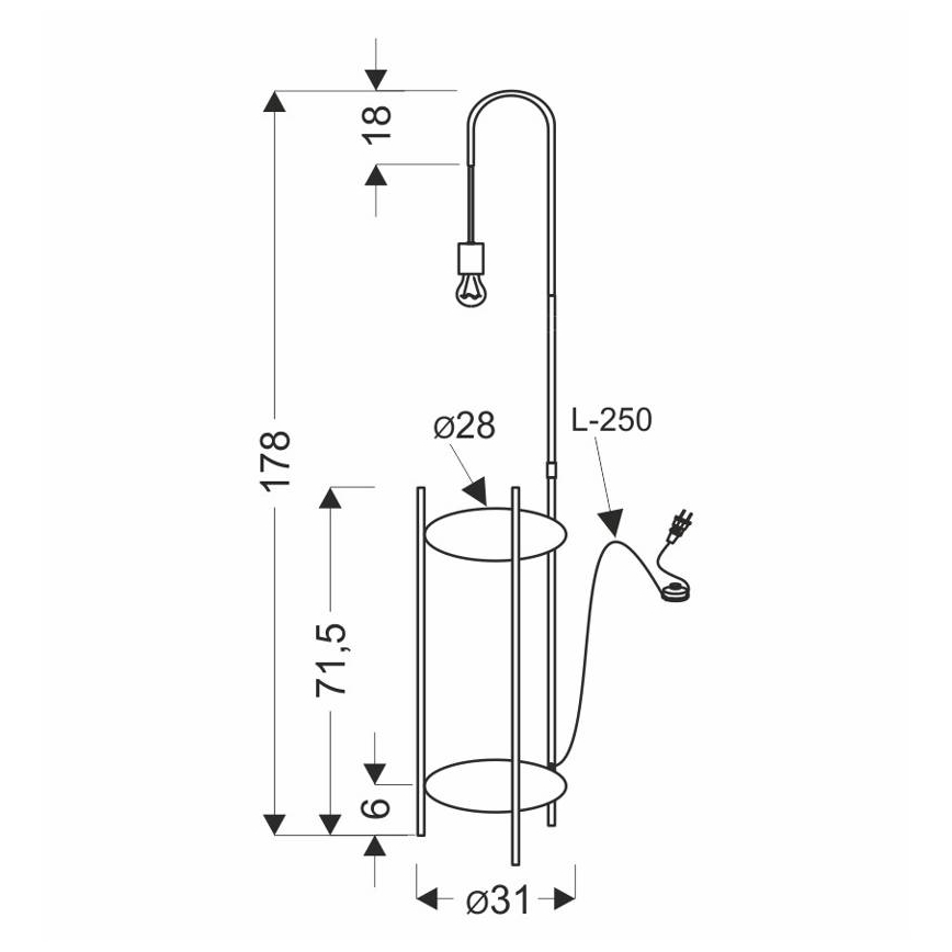 Golvlampa WALK 1xE27/40W/230V turkos