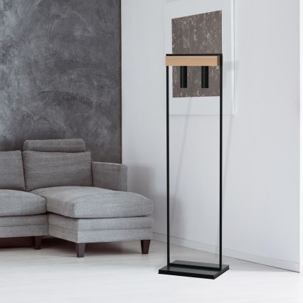 Golvlampa WEST 2xGU10/25W/230V svart