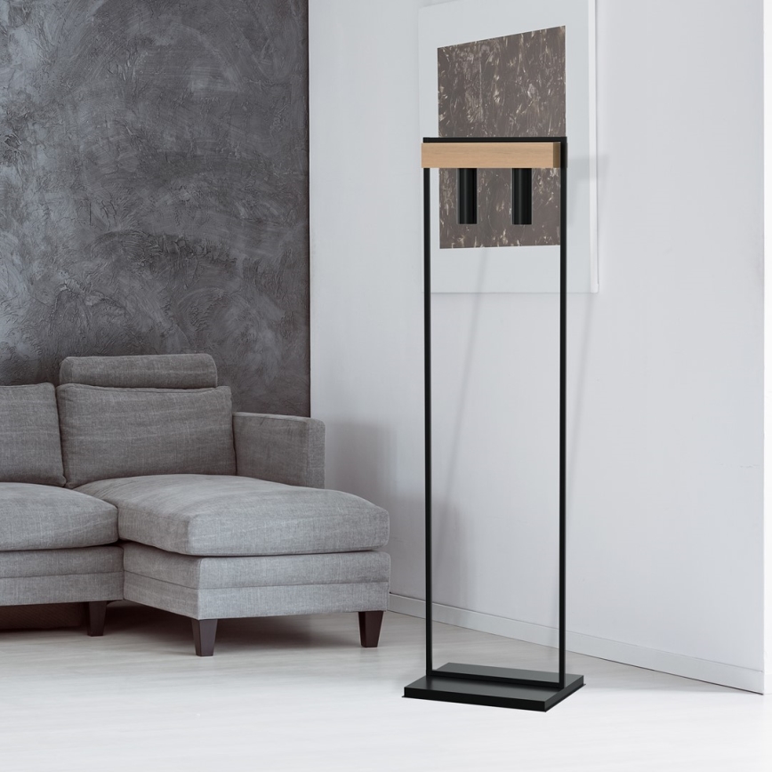 Golvlampa WEST 2xGU10/25W/230V svart