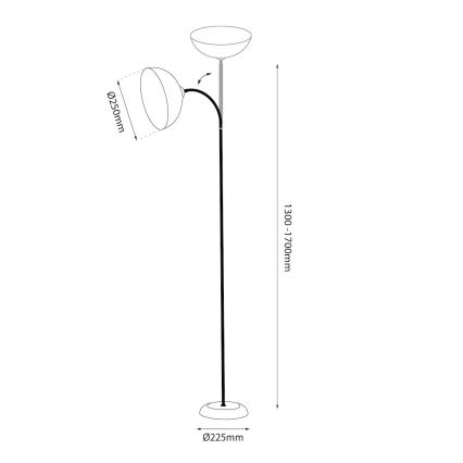 Golvlampa ZACK 1xE27/15W/230V beige