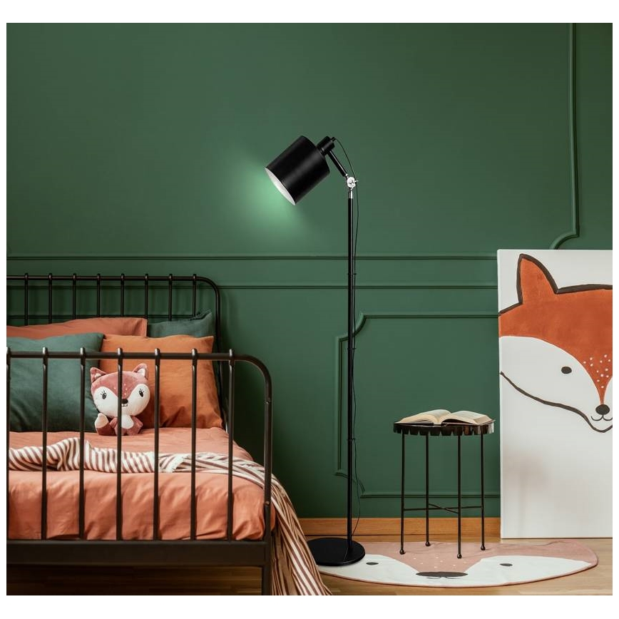 Golvlampa ZANA 1xE27/60W/230V svart