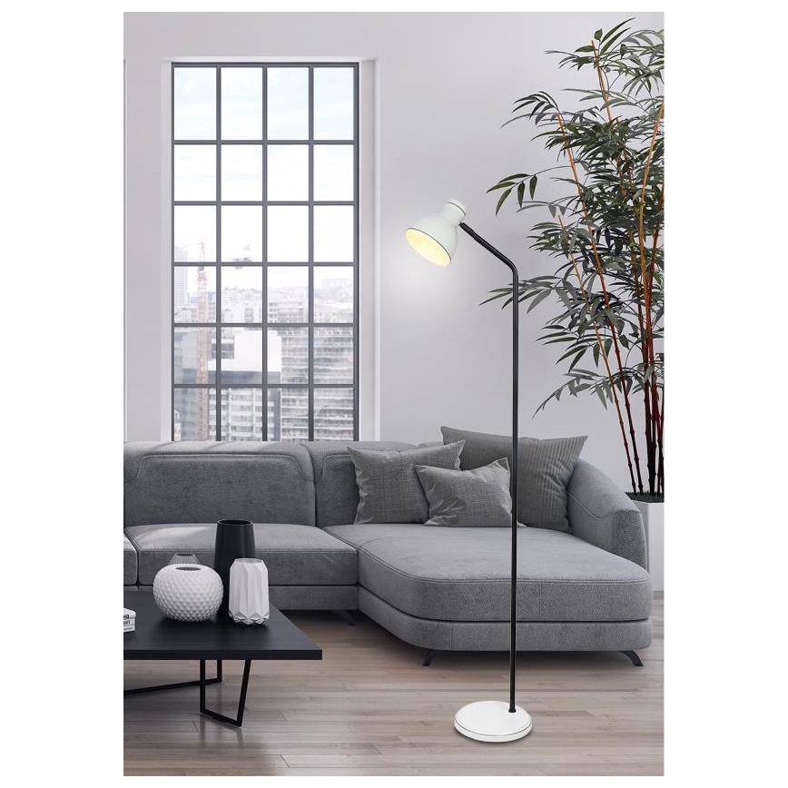 Golvlampa ZUMBA 1xE27/40W/230V vit/svart