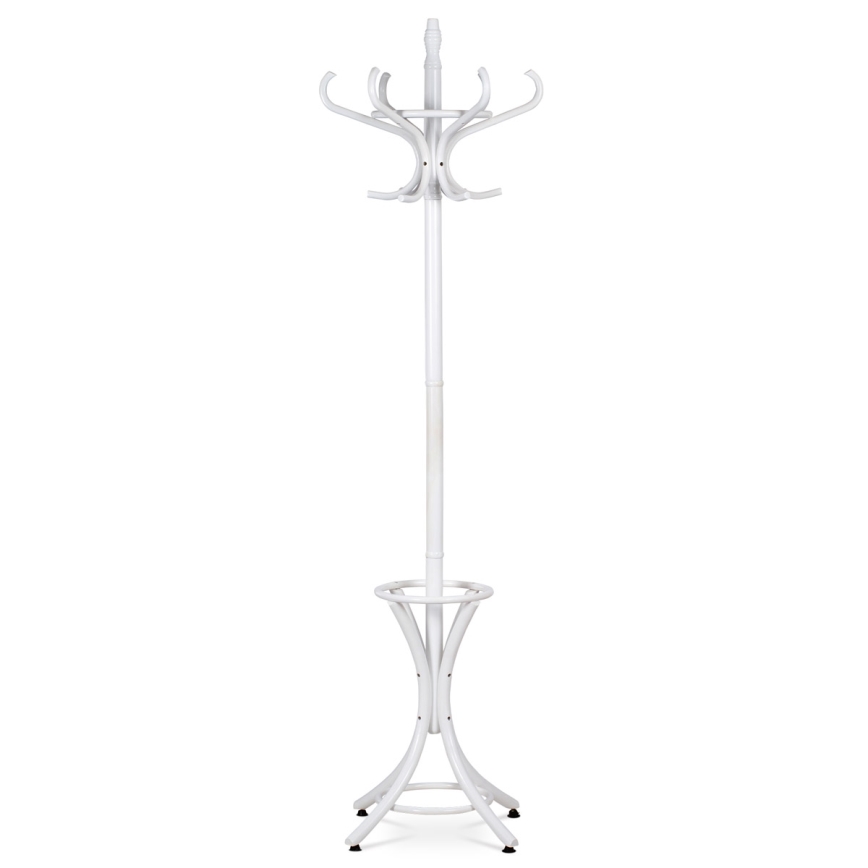 Golvstående klädhängare 188 x 49 cm vit