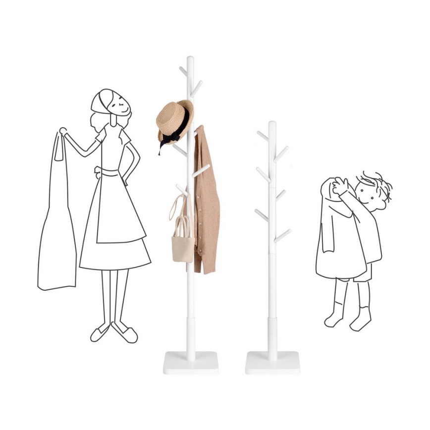 Golvstående klädhängare LINEA, vit