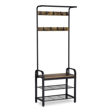 Golvstående klädhängare NAVOR, brun/svart