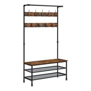 Golvstående klädhängare NAVOR, brun/svart