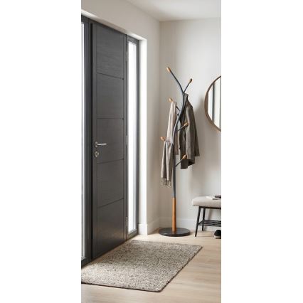 Golvstående klädhängare STILE 186x38 cm svart