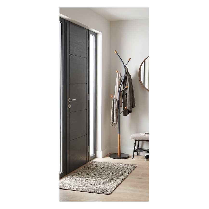 Golvstående klädhängare STILE 186x38 cm svart
