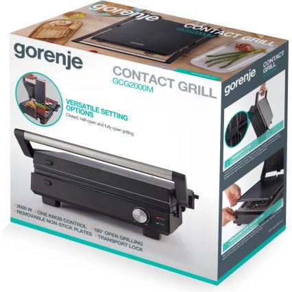 GORENJE GCG2000M - Kontaktgrill 1800W/230V svart