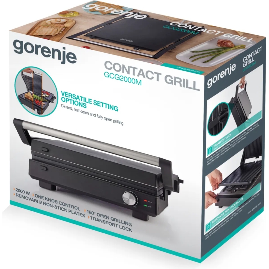GORENJE GCG2000M - Kontaktgrill 1800W/230V svart