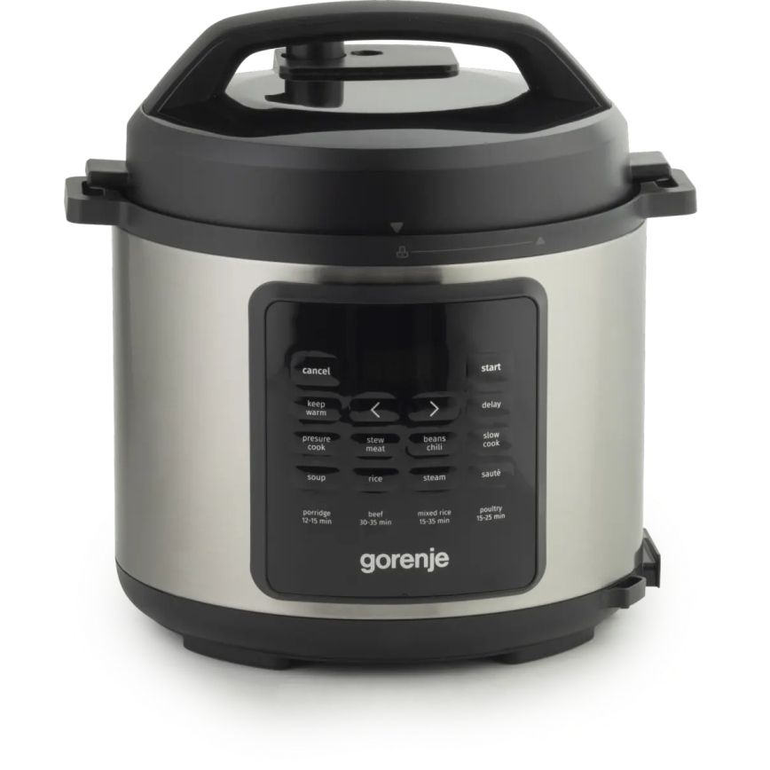 GORENJE GMC6SBK - Multifunktionell elektrisk gryta 6 l 8 i 1 1000W/230V rostfritt stål