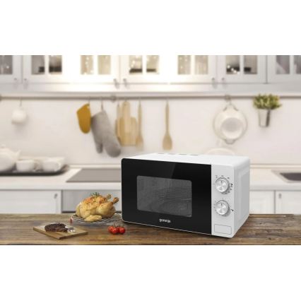 GORENJE MO20E2W - Mikrovågsugn med grill 800 W/230 V 20 l vit