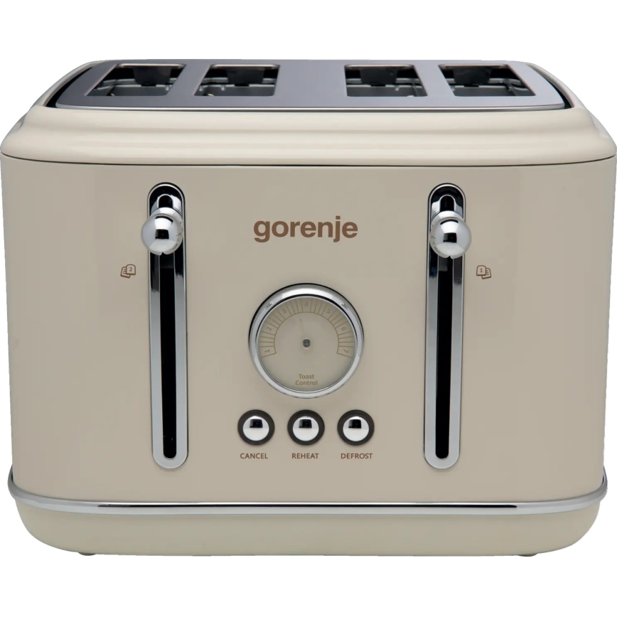 GORENJE T2300CLIN - Brödrost med fyra skåror 1150W/230V beige