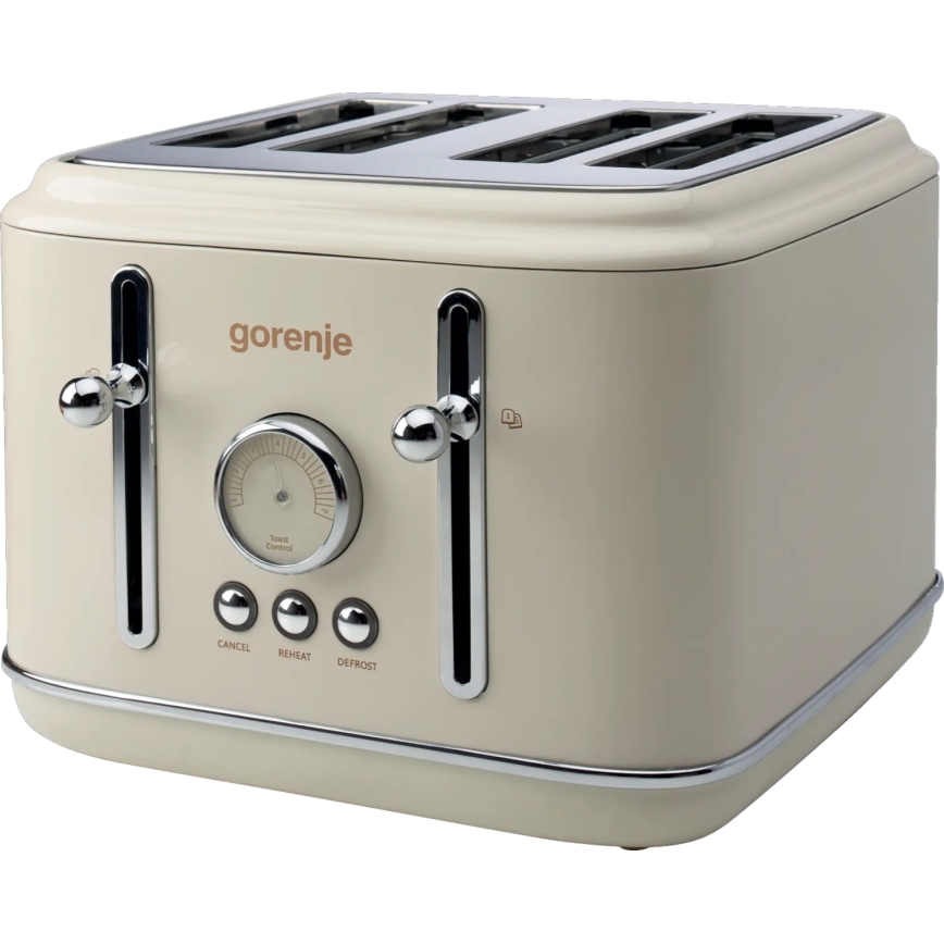 GORENJE T2300CLIN - Brödrost med fyra skåror 1150W/230V beige
