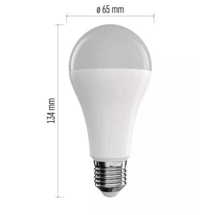 LED RGB Dimbar Glödlampa GoSmart A65 E27/14W/230V 2700-6500K Tuya