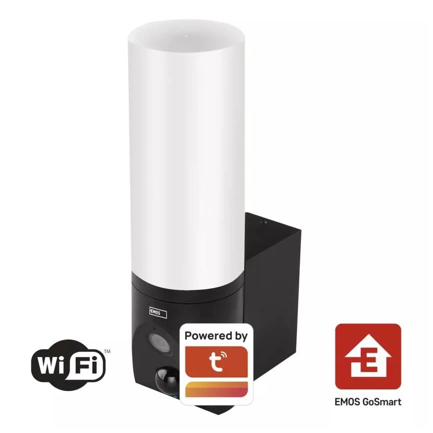 LED Smart utomhuskamera med ljus GoSmart LED/12W/230V 3200K IP65 Wi-Fi Tuya svart