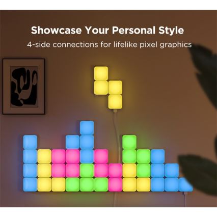 Govee - 10x Smart mini RGBIC-panel Wi-Fi