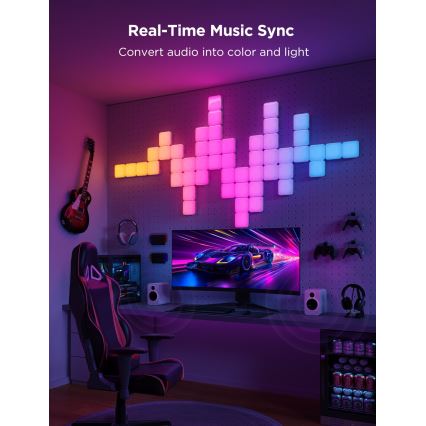 Govee - 10x Smart mini RGBIC-panel Wi-Fi