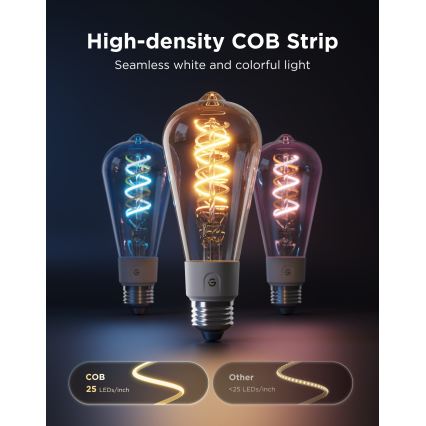 Govee - Set om 2 dimbara LED-lampor RGBWW Smart MATTER ST64 E27/5W/230V 2700-6500K Wi-Fi