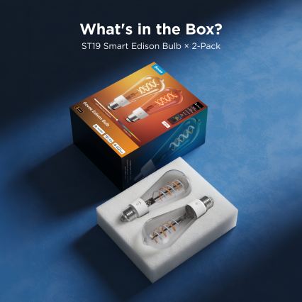 Govee - Set om 2 dimbara LED-lampor RGBWW Smart MATTER ST64 E27/5W/230V 2700-6500K Wi-Fi