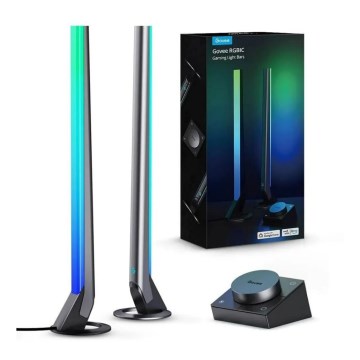 Govee - 2-pack Smart Gaming Wi-Fi LED RGBIC-paneler + Smart Dual svart + fjärrkontroll