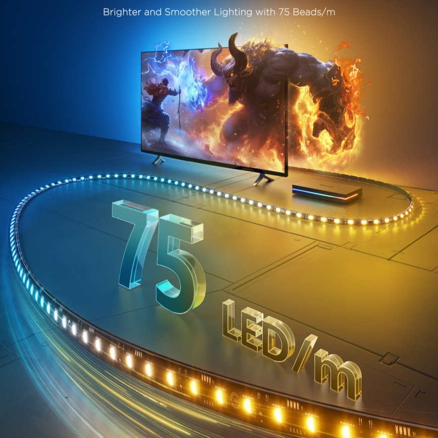 Govee - AI Sync Box 2 Smart TV RGBICW bakgrundsbelysning 55-65 Wi-Fi