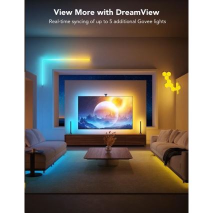 Govee - DreamView T2 DUAL TV 55-65 SMART LED bakgrundsbelyst RGBIC Wi-Fi + fjärrkontroll