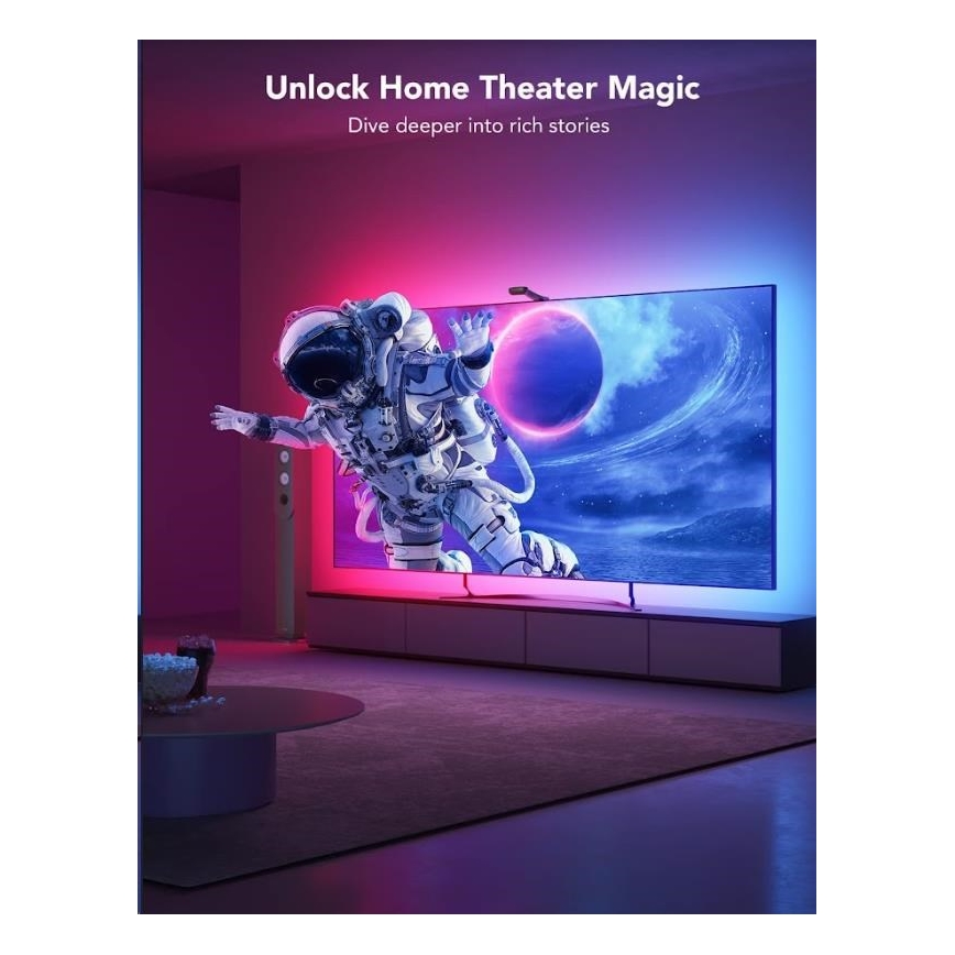 Govee - DreamView T2 DUAL TV 55-65 SMART LED bakgrundsbelyst RGBIC Wi-Fi + fjärrkontroll