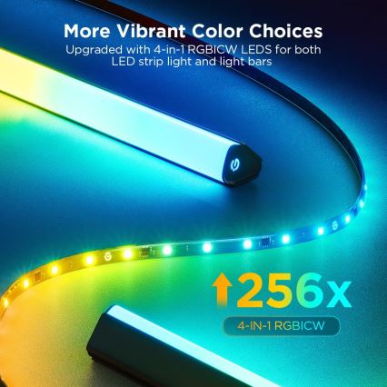 Govee - KIT 2x Backlight TV 55-65 SMART LED bakgrundsbelyst RGBICW Wi-Fi