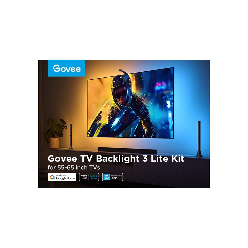 Govee - KIT 2x Backlight TV 55-65 SMART LED bakgrundsbelyst RGBICW Wi-Fi