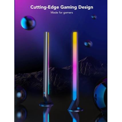 Govee - KIT 2x Smart Gaming Wi-Fi LED RGBIC Panels + Smart Dual + fjärrkontroll