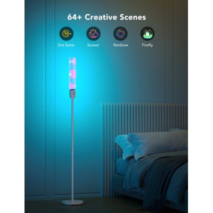 Govee - LED Dimbar golvlampa CYLINDER SMART RGBICWW 2200-6500K