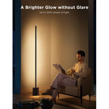 Govee - LED Dimbar golvlampa med en högtalare Pro RGBICWW 2200-6500K Wi-Fi + fjärrkontroll